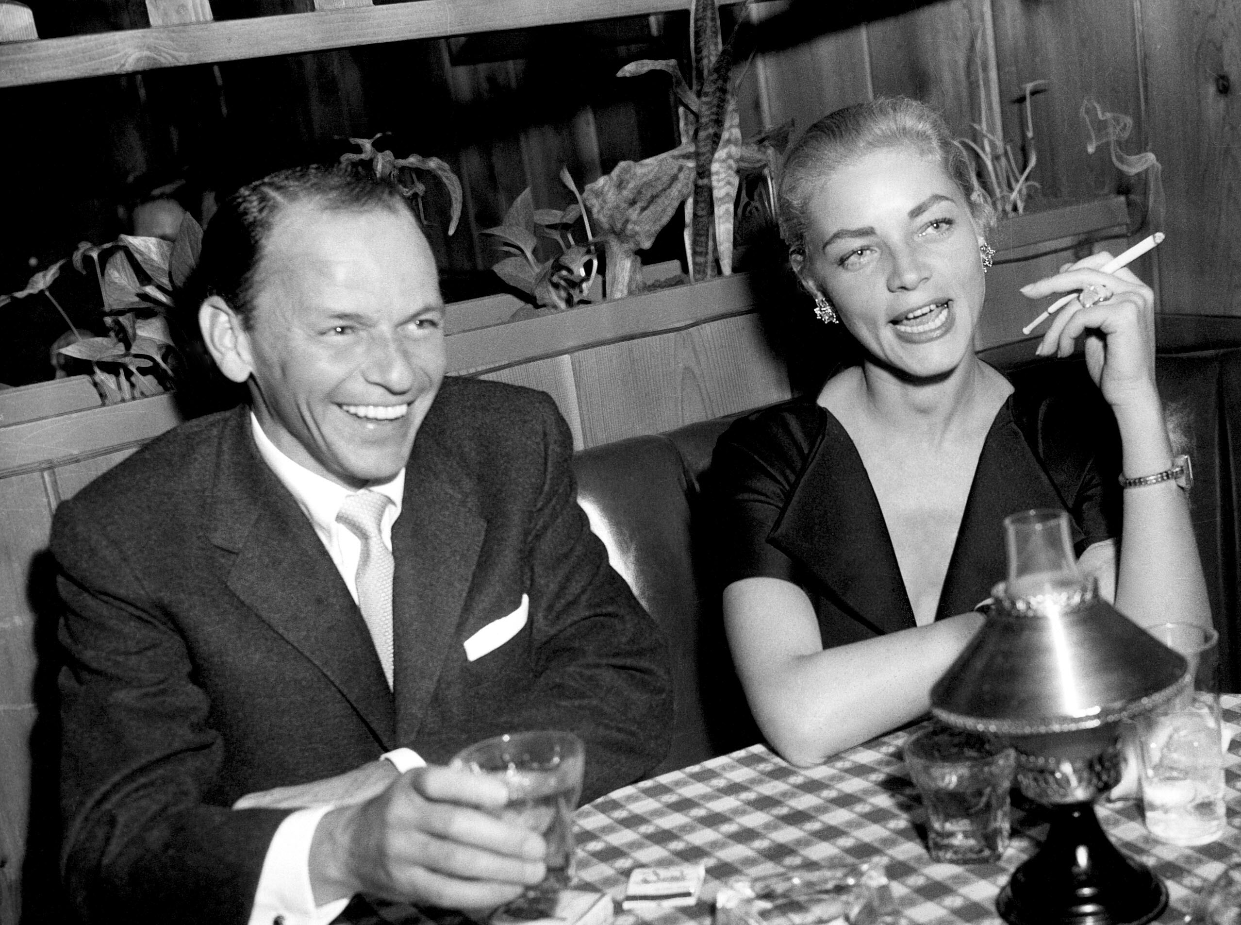 Frank Sinatra and Lauren Bacall at Musso & Frank Grill